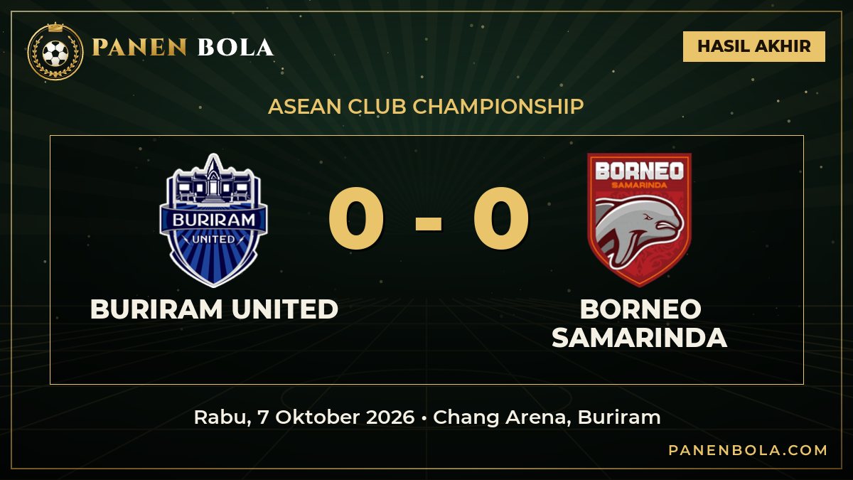 Hasil ASEAN Club Championship: Buriram United dan Borneo Samarinda Bermain Kacamata