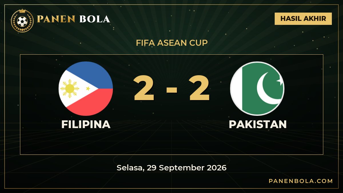 Hasil FIFA ASEAN Cup: Filipina Ditahan Pakistan 2-2