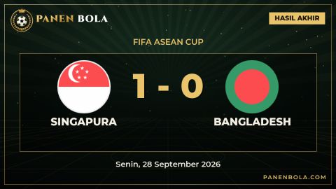 Hasil FIFA ASEAN Cup: Singapura Taklukkan Bangladesh 1-0
