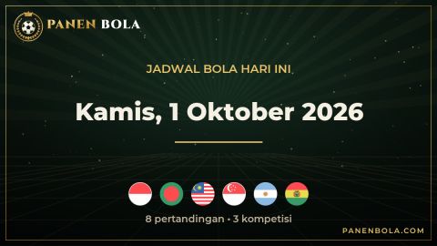 Jadwal Bola Hari Ini Kamis, 1 Oktober 2026: Indonesia vs Bangladesh hingga Malaysia vs Singapura