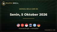 Jadwal Bola Hari Ini, Senin, 5 Oktober 2026: Ada Malaysia vs Vietnam dan Indonesia vs Thailand