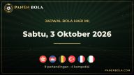Jadwal Bola Sabtu, 3 Oktober 2026 Lengkap Jam Tayang WIB: Hong Kong vs Kamboja, Belgia vs Turkiye