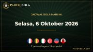 Jadwal Bola Selasa, 6 Oktober 2026 Lengkap Jam Tayang WIB: Prancis vs Belgia, Italia vs Turkiye