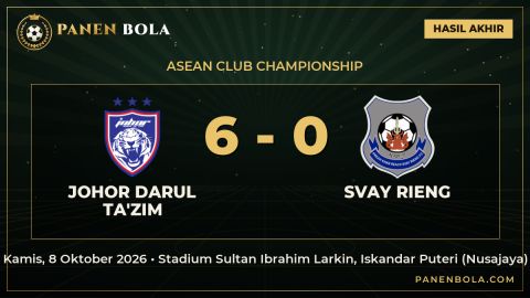 Johor Darul Ta'zim Bantai Svay Rieng 6-0, Ini Jalannya Pertandingan