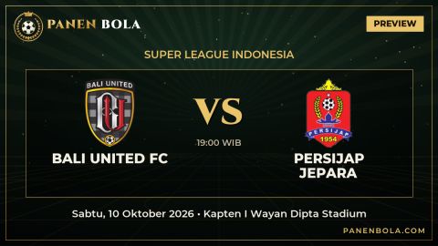 Prediksi Bali United FC vs Persijap Jepara: Jadwal, H2H dan Statistik (Super League Indonesia, 10 Okt 2026)
