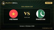Prediksi Vietnam vs Pakistan: Jadwal, H2H dan Statistik (FIFA ASEAN Cup, 2 Okt 2026)