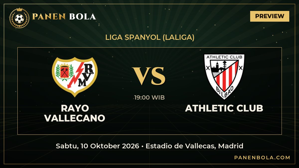 Preview Rayo Vallecano vs Athletic Club di Liga Spanyol (LaLiga): Head to Head, Form & Jam Tayang