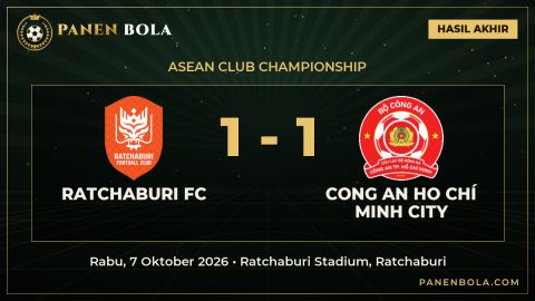 Ratchaburi FC dan Cong An Ho Chí Minh City Bermain Imbang 1-1 di ASEAN Club Championship