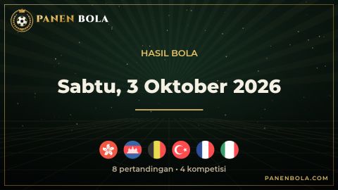 Rekap Hasil Bola Sabtu, 3 Oktober 2026: Hong Kong 2-0 Kamboja dan Belgia 3-0 Turkiye