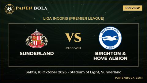 Sunderland vs Brighton & Hove Albion: Prediksi, Jadwal Kick-off 21:00 WIB dan Rekor Pertemuan