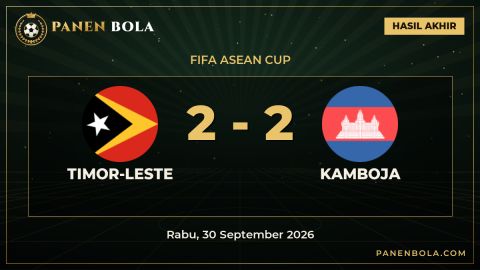 Timor-Leste dan Kamboja Bermain Imbang 2-2 di FIFA ASEAN Cup